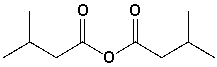 The name of the following compound is 3-methylbutanoyl 2-methylbutanoate.  <div style=padding-top: 35px> 