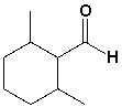 The name of the following molecule is 1,5-cyclohexanecarbaldehyde.