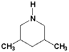 The name of the following compound is 3,5-dimethylpiperidine.  <div style=padding-top: 35px> 