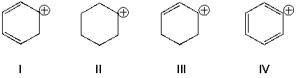 <strong>Which is the electrophile in the following reaction?    </strong> A) I B) II C) III D) IV <div style=padding-top: 35px> 