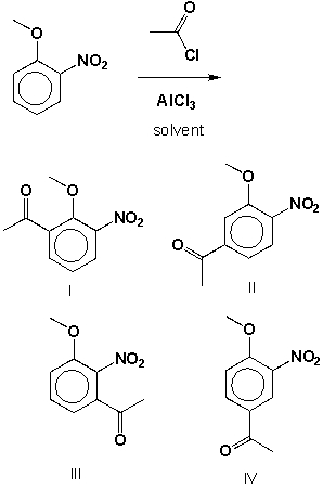 <strong>Which are the major reaction products of the following reaction, which is carried out in an inert solvent?  </strong> A) I and II B) III and IV C) I and IV D) II and III <div style=padding-top: 35px> 