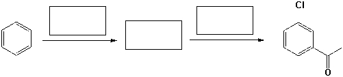 Your choice of starting material, intermediate and reagents that complete the following reaction are?  <div style=padding-top: 35px> 