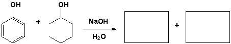 When one mole of sodium hydroxide is allowed to react with a mixture of one mole of phenol and one mole of cyclohexanol, the major organic products are?  <div style=padding-top: 35px> 