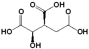 <strong>What is the R,S configuration for the following structure of isocitric acid? </strong> A) 2R, 3R B) 2R, 3S C) 2S, 3R D) 2S, 3S