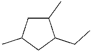 <strong>Which is the IUPAC name for the following cycloalkane? </strong> A) 2,4-dimethyl-1-ethylcyclopentane B) 1,3-dimethyl-5-ethylcyclopentane C) 1-ethyl-2,4-dimethylcyclopentane D) 1-ethyl-3,5-dimethylcyclopentane