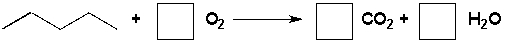Complete the following reaction by writing the stoichiometric coefficients.