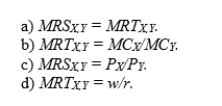 In a competitive general equilibrium, which of the following relations will not be true?