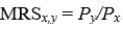 The tangency condition for the optimal choice for a consumer is given by   .<div style=padding-top: 35px> 