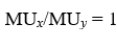 The tangency condition for the optimal choice for a consumer is given by   .<div style=padding-top: 35px> 