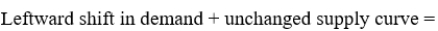   lower equilibrium price and smaller equilibrium quantity.<div style=padding-top: 35px> 