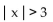 Solve the absolute value inequality. Write the solution set using interval notation. -