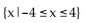 <strong>For the function represented in the graph, determine the domain or range, as requested. Find the domain. </strong> A) B) C) D)