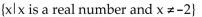 <strong>Find the domain. f(x) = -2x + 2</strong> A) B) C) D) All real numbers