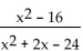 <strong>Find all numbers for which the rational expression is not defined. </strong> A) x = -4 and x = 6 B) x = 4 and x = -4 C) x = 4 and x = -6 D) x = 0