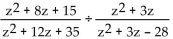 <strong>Divide and simplify. </strong> A) B) C) z - 4 D)