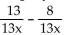 Subtract. Simplify, if possible. - 