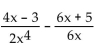 Subtract. Simplify, if possible. - 