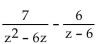 Subtract. Simplify, if possible. - 