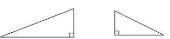 For the pair of similar triangles, find the length of the indicated side. - In the left triangle, the hypotenuse has length 10, and the longer leg has length 8. In the right triangle, the hypotenuse has length 5, the longer leg has length 4, and the shorter leg has length 3. Find the length, x, of the Shorter leg of the left triangle.