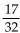 Solve. -The amount of tread left on a tire varies inversely as the number of miles the tire has traveled. A tire that has traveled 34,000 mi has in of tread left. How much tread will be left on a tire that has traveled 13,000 mi? Express the answer as a fraction in simplest form.