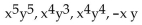 <strong>Find the GCF. </strong> A) -xy B) x y C) D)