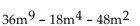 <strong>Factor. </strong> A) B) No common factor C) D)