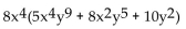 <strong>Factor. </strong> A) No common factor B) C) D)