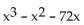 <strong>Factor. </strong> A) (x2 + 1)(x - 72) B) x(x + 8)(x - 9) C) Prime D) x(x + 9)(x - 8)