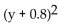 <strong>Factor. + 1.6y + 0.64</strong> A) B) C) D) y(y + 1.6)