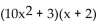 <strong>Factor. </strong> A) x(10x + 1)(x + 6) B) C) x(2x + 3)(5x + 2) D) x(2x - 3)(5x - 2)
