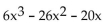 <strong>Factor. </strong> A) 2x(3x + 2)(x - 5) B) x(3x + 2)(2x - 10) C) D) 2(3x - 2)(x + 5)