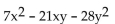 <strong>Factor. </strong> A) (7x - 7y)(x + 4y) B) (x - y)(7x + 21y) C) 7(x - y)(x + 4y) D) 7(x + y)(x - 4y)