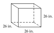<strong>Evaluate. The volume of a cube with sides of length s is given by . Find the volume of the cube. </strong> A) B) C) D)