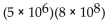 Multiply or divide and write scientific notation for the result. -