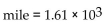 Solve the problem. Express the answer in scientific notation to two decimals unless requested otherwise. -The earth is approximately 92,900,000 miles from the sun. If 1   m, what is the distance to the sun in meters?