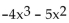 Evaluate the polynomial. -  - 44, when x = -3