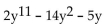 Identify the terms in the polynomial. - 