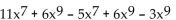 Collect like terms and then arrange in descending order. -1