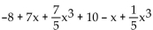 Collect like terms and then arrange in descending order. -