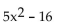 Identify the missing terms in the polynomial. - 