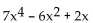 Write the polynomial in two ways: with its missing terms and by leaving space for them. -