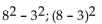 Compute each expression and compare. - 