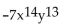 Give the coefficient and degree of the term. - 