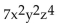 Give the coefficient and degree of the term. - 