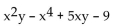 Find the degree of the polynomial. - 