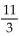 <strong>Solve the equation using the addition principle. + x = 4</strong> A) 11 B) C) 1 D)