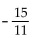 <strong>Solve. 8y - 15 = 3y</strong> A) B) -3 C) 3 D)