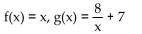 <strong>Find f(x) and g(x) such that h(x) = h(x) = 7</strong> A) B) C) D)