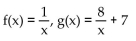 <strong>Find f(x) and g(x) such that h(x) = h(x) = 7</strong> A) B) C) D)
