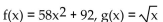 <strong>Find f(x) and g(x) such that h(x) = h(x) = </strong> A) B) C) D)